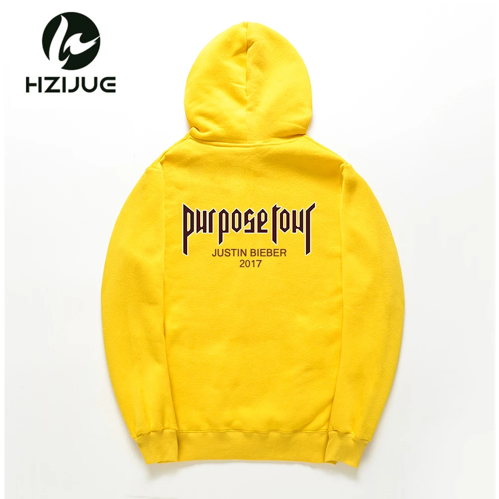 HZIJUE Purpose Tour Sweatshirt 2018 NEW Men Justin Bieber World Tour Man Hoodie Fashion Brand Cool Version Street Pull Hip Hop