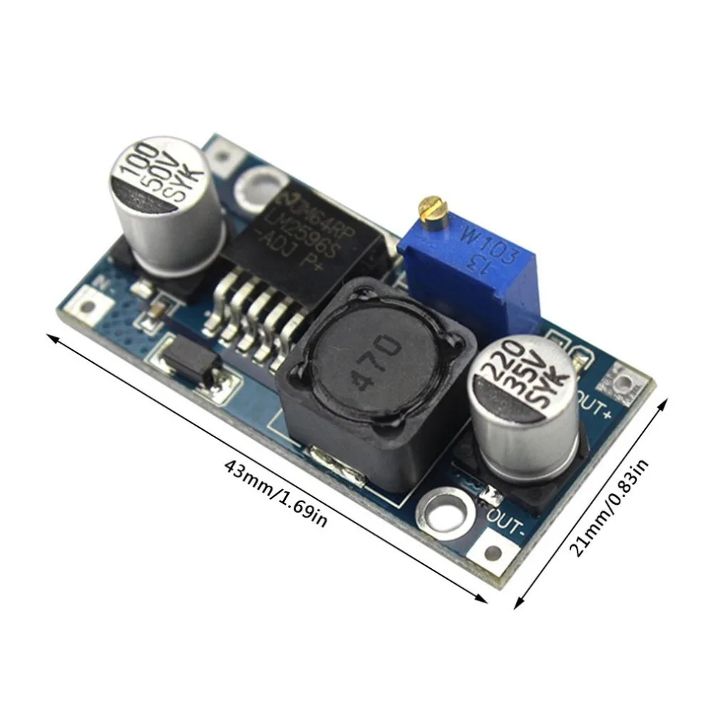 Buck Power Module 3A Adjustable Buck Module Lm2596 Regulated 24V To 12V 5V 3V