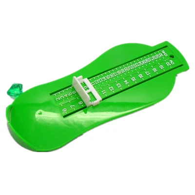 Детская линейка для ног Детская длина стопы циркуль измерение длины ног устройство для chikdren - Цвет: green