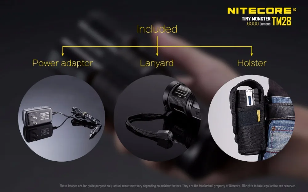 Baterias plus Nhm10 m plus 4 18650 High Lumen Nitecore Tm28 Lanterna Led 4 Cree 6000lm Xhp35 oi Distância Feixe 655 3100 Mah Titular 20 Alta distância de feixe 655 m +