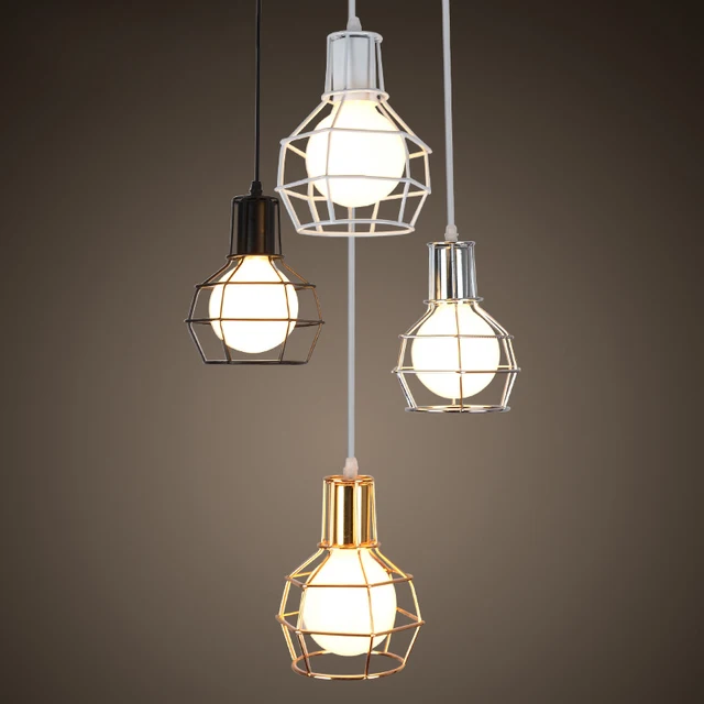 Us 38 5 Retro Modern Brief Vintage American Wrought Iron Cage Edison Pendant Lamp Warehouse Dinning Room Home Decor Lighting Fixture In Us 38 5 Retro Modern Brief Vintage American Wrought Iron Cage Edison Pendant Lamp Warehouse Dinning Room Home Decor Lighting Fixture In