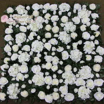 

flowers all over gulf Artificial rose new hydrangea leaves flower wall for wedding backdrop lawn/pillar road lead decoration