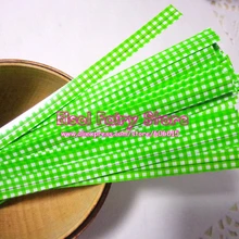 PE сетки галстук для животных для упаковки подарков, Подарочный галстук, мешок галстук зеленый клетчатый галстук-шнурок сумка зажимы 1000 шт./партия