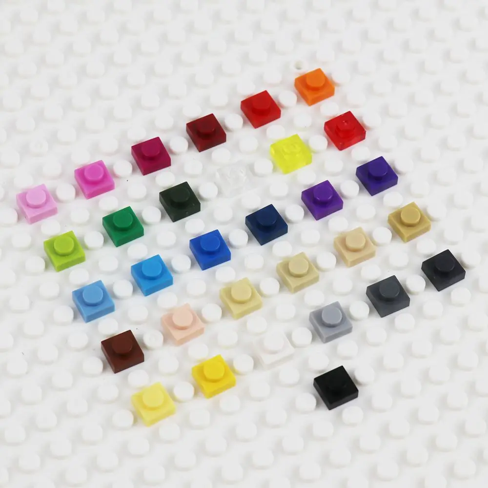 

Plate 1x1 Building Blocks Pieces DIY LOGO Anime Parts Toys for Children Educational Kids Toys Compatible With Legoes Plate 3024