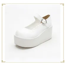 Милые туфли принцессы в стиле Лолиты; оригинальная обувь ручной работы на заказ; обувь на толстой подошве с рифленой подошвой; обувь на плоской подошве; pu6016