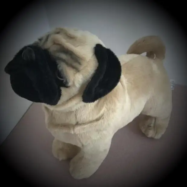 

Millffy 29CM Realistic Toy Peluches Lifelike Fawn Pug Puppy Dog Plush Toys Stuffed Animal Soft Toys Doll for Kids