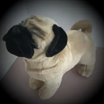 

Millffy 29CM Realistic Toy Peluches Lifelike Fawn Pug Puppy Dog Plush Toys Stuffed Animal Soft Toys Doll for Kids
