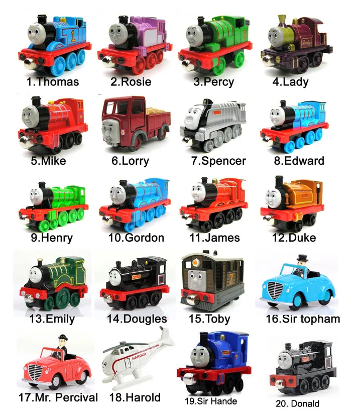 Lowest Price 5PCS /Lot Diecast Metal Thomas And Friends Train Toy Magnetic Models Engine Trackmaster Toys For Kids Children Gifts 44 designs Lowest Price 5PCS /Lot Diecast Metal Thomas And Friends Train Toy Magnetic Models Engine Trackmaster Toys For Kids Children Gifts 44 designs