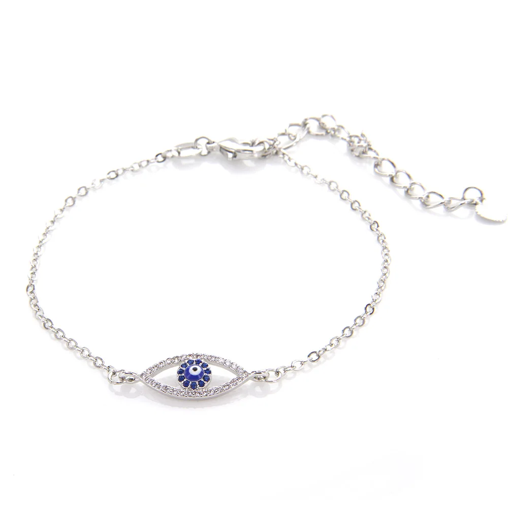 Браслеты цепочки Thomas Link с прозрачными фианитами 18 + 4 см|bracelet with|chain braceletlink chain bracelet