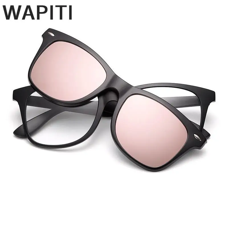 Wapiti 2018 Women Square Type Clip On Polarized Sunglass