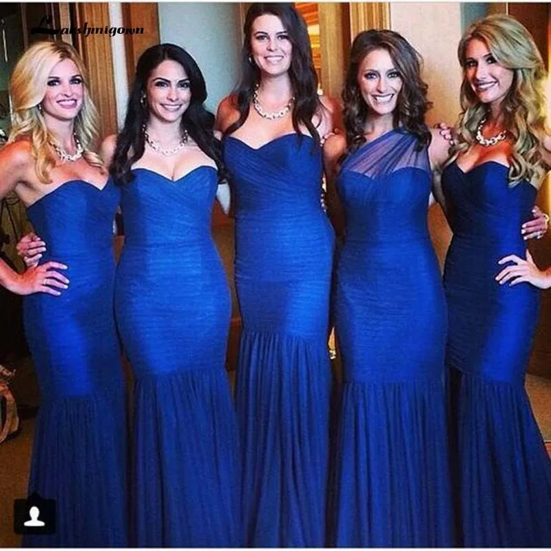 Blue Bridesmaids Dresses