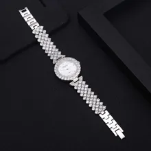 Jankelly buena calidad AAA zirconio elementos hoja austriaco cristal pulsera reloj para boda fiesta joyería de moda 2018 caliente