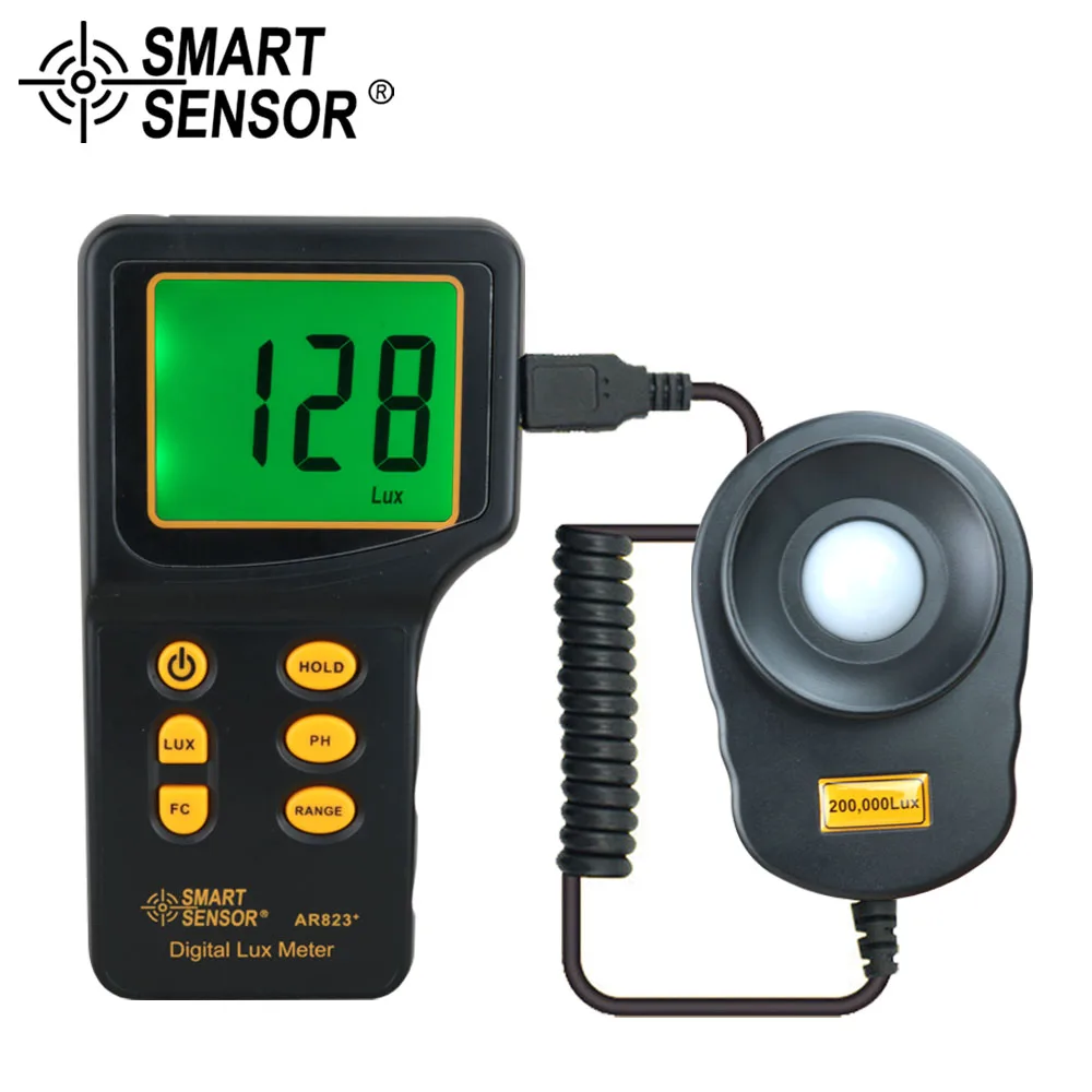

SMART SENSOR Digital Luxmeter Light Meter Measuring Range 1~200.000 lux Light Meter Illuminometer Photometer Digital Lux Meter