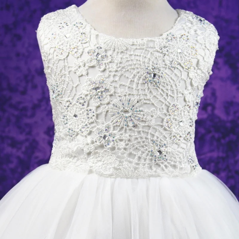 Новые и модные цветочный Детское платье принцессы для девочек без рукавов официальная Вечеринка платье подходит для От 2 до 12 лет S2