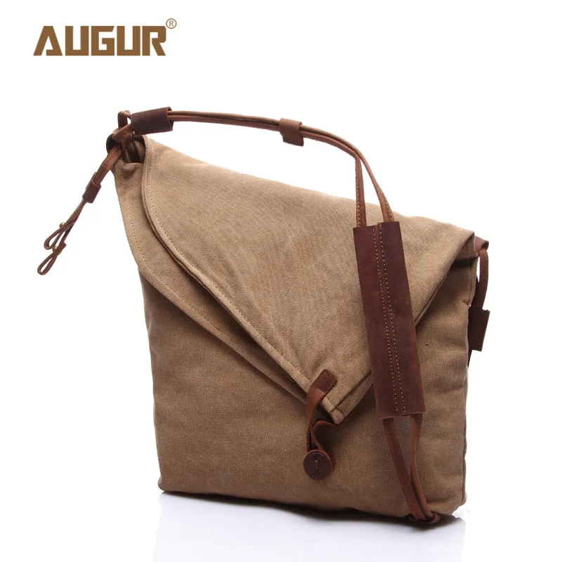 

AUGUR Casual Canvas Shoulder Bags Durable Zipper Small Messenger Work TOOL Bag Crossbody Bags