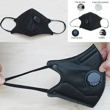 Новинка, Корейская противопылевая маска PM2.5 для лица, респиратор с угольным фильтром, черная маска для бега
