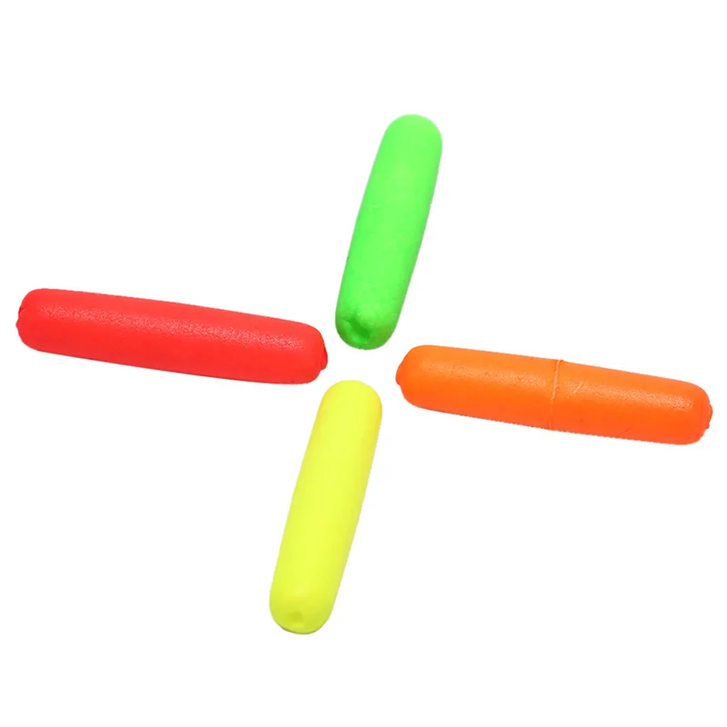 10 قطعة صغيرة رغوة اسطوانة تزوير تعويم الصيد تعويم تلميح البصرية الفاصوليا الأحمر البرتقالي الأصفر الأخضر توقف محطة اكسسوارات