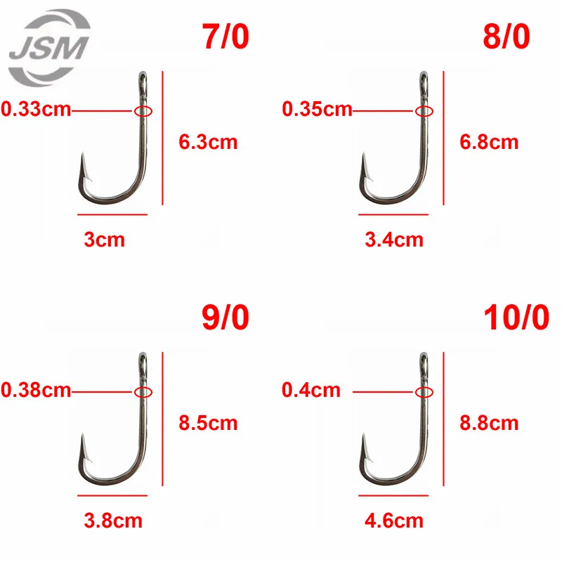 50PCS 3X Saltwater Circle Hooks Live Bait Fishing Hooks Super Stainless  Steel Big Game Fish Hooks for Tuna Fishing 2/0-12/0