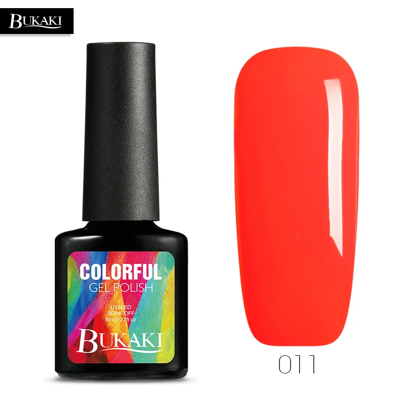 BUKAKI, 29 цветов, французский обнаженный гель для ногтей, УФ-гель для дизайна ногтей, лак, сахарный лак, Гибридный гель-краска, нужен верхний базовый слой, грунтовка, клей для ногтей - Цвет: 011