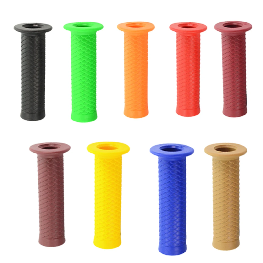 Аксессуары для мотоциклов, подкрученные вверх длинные ретро усы, набор ручка в стиле ретро, резиновая ручка, водонепроницаемая Нескользящая универсальная 3D Рыбная чешуя 12,4*3,2 см