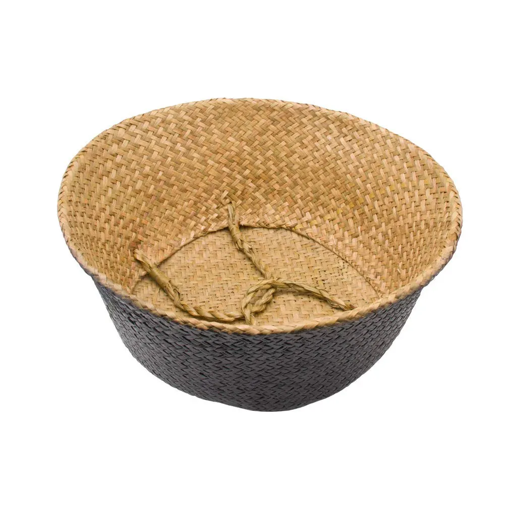 Seagrass ткачество Складная домашняя игрушка ведро для хранения мелочей Одежда Корзина для растений 3XL-4XL