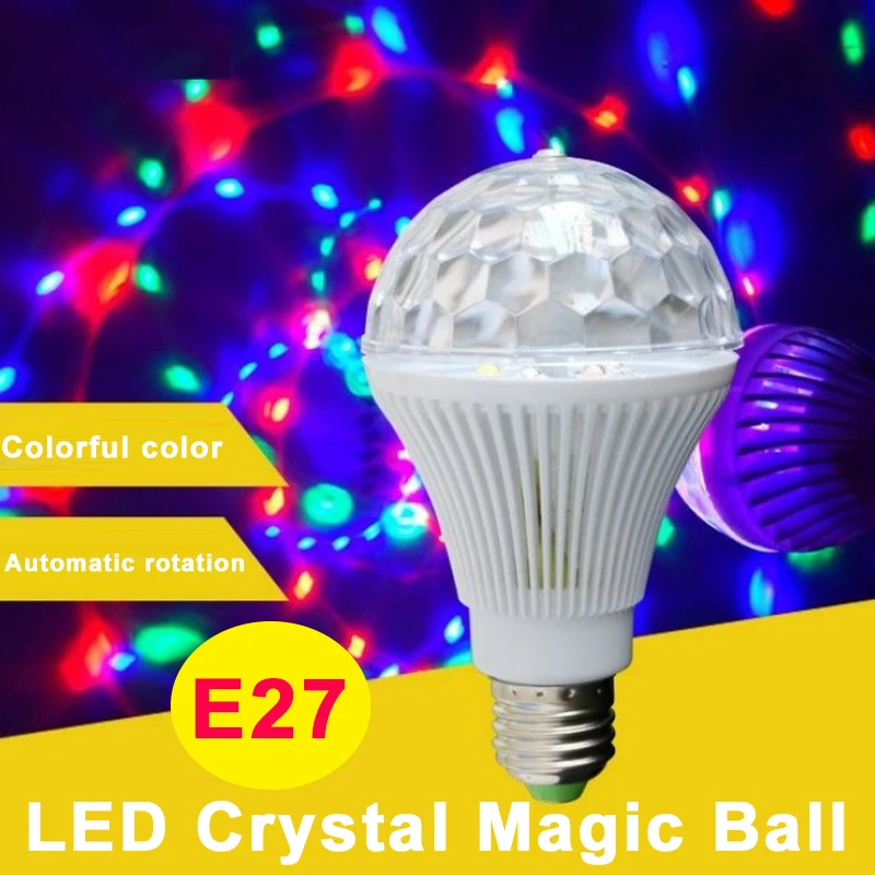 

2019 LED Music Bulb Auto Rotating Dj Equipment LED Stage Bulb Portable Disco Party Crystal Magic Ball Light