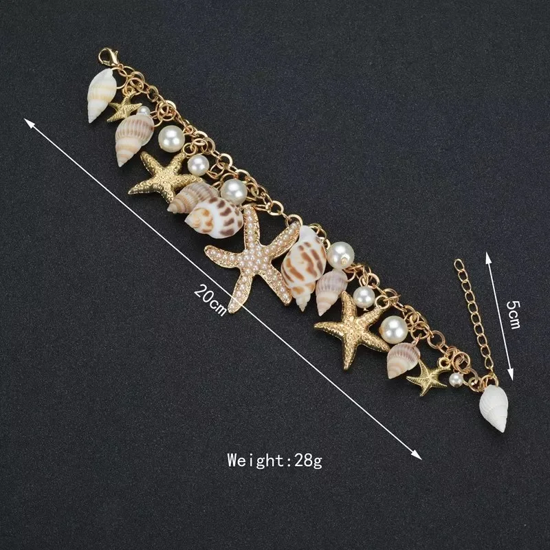 Fashionable Fashion Beach Flash Starfish Shell Necklace in Europe and America (11)