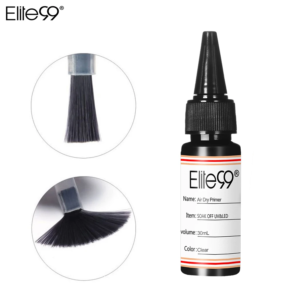 Elite99 30ml Semi-permanent Fast Reinforce Air Dry Primer UV Gel Base Primer No Need UV LED Soak Off Gel Nail Polish Art Design