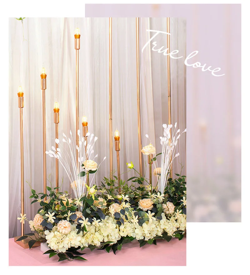 Flone Artificial Silk Hydrangea Rose Flower Row Wedding Road Lead T Station Stage DIY Background Art Home Decoration Accessories (17)