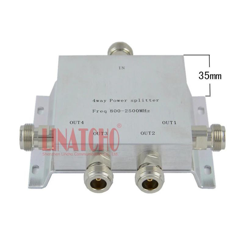 4 ways N female type GSM 3G 4G WIFI 800-2500MHz signal booster repeater Microstrip power splitter divider