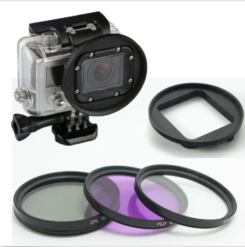 

58MM Filter Kit Lens Filter CPL UV FLD +Adapter Ring FOR GoPro Hero 3+