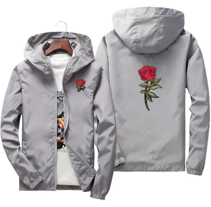 

yizlo rose jacket windbreaker men women jaqueta masculina spring autumn college jackets