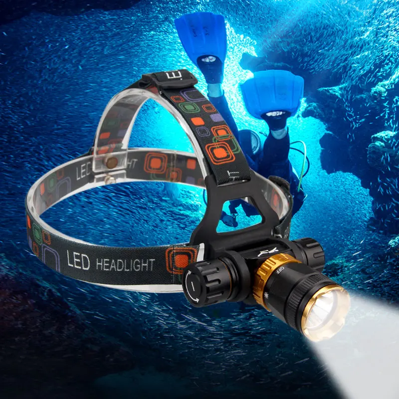 Водонепроницаемый 1000 люмен XML T6 5 Режим Дайвинг головной светильник налобный фонарь подводный плавание погружение головной светильник фонарь лампа светильник ing Flash светильник
