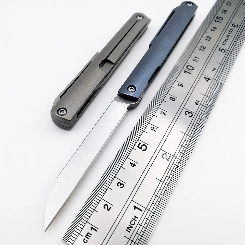 Mini Folding Knife S35VN Blade Titanium Handle Outdoor Camping Portable Pocket Knives Survival Hunting Tactical Utility EDC Tool