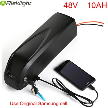

Down tube eBike Battery 48v 10Ah Lithium Battery 500W 48V Electric Bike Battery with USB+ 25A BMS 54.6V 2A charger