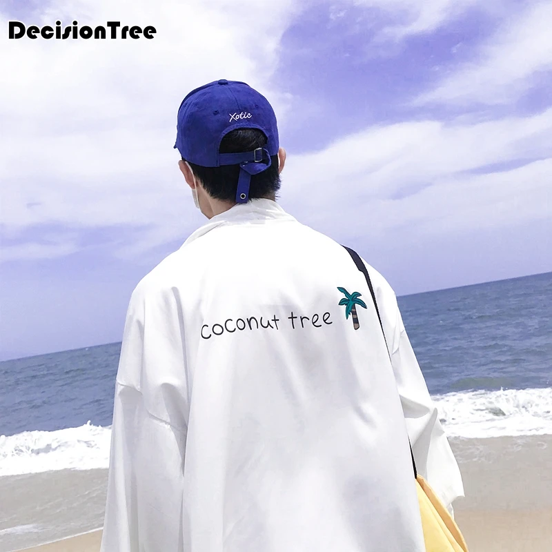 

2019 summer japan style kimono men 100% cotton&linen loose mens jackets plus sleeve open stitch casual coat male windbreaker