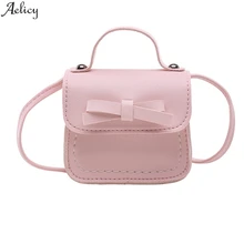 Aelicy маленькая сумка через плечо для девочек, милые сумки для девочек, модная Милая Детская мини-сумка с бантом, сумка через плечо для девочек