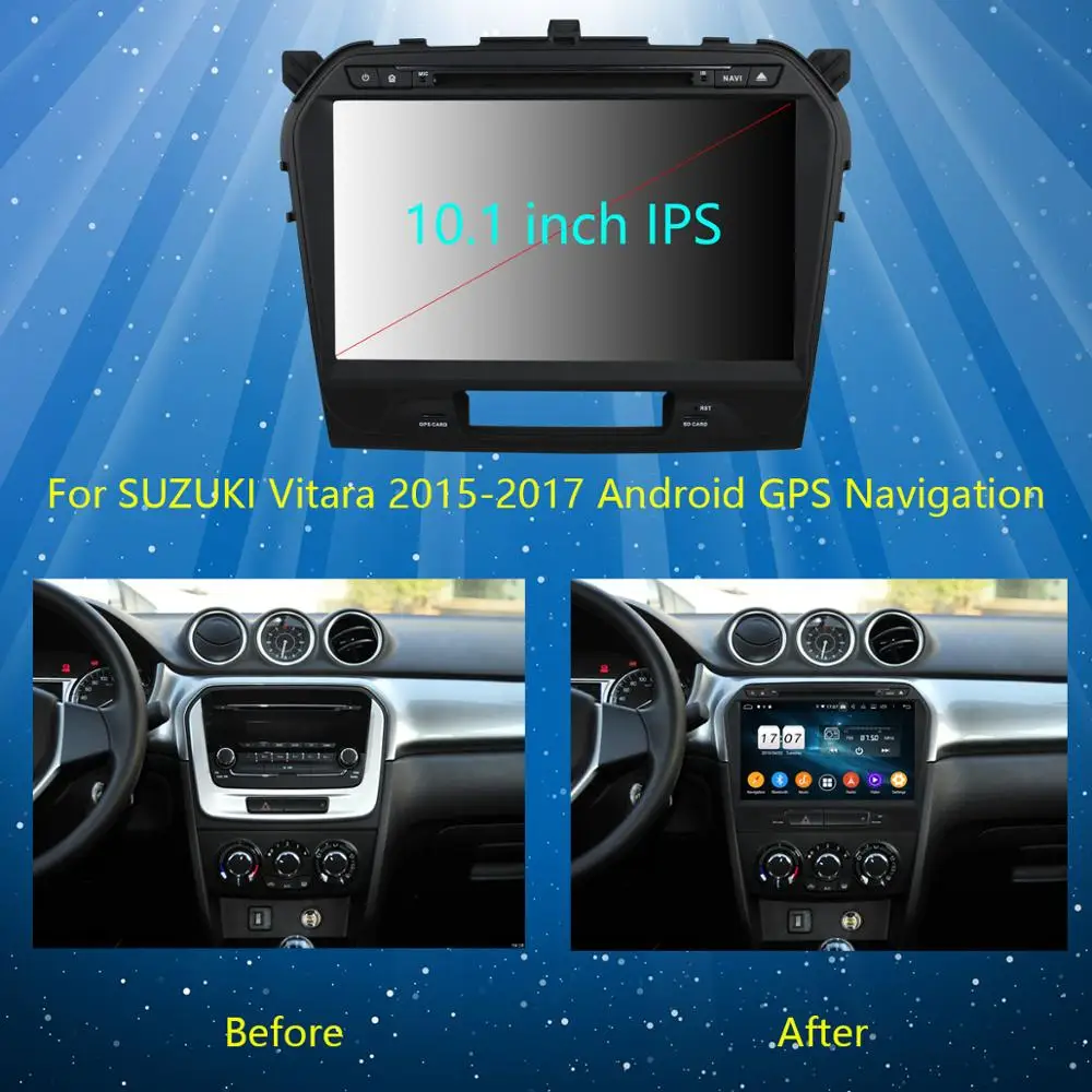 10," ips 1920*1080 8 ядер 4 Гб ОЗУ+ 64 Гб ПЗУ Android 9,0 автомобильный dvd-плеер для Suzuki Vitara DSP радио gps Parrot BT Adas