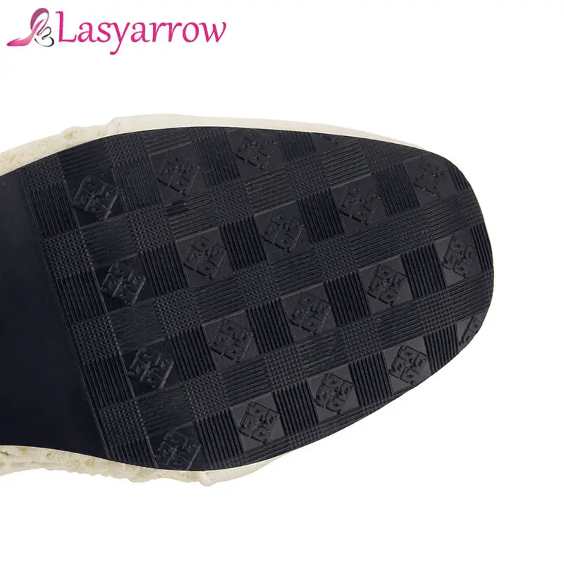 Lasyarrow/модные пикантные женские босоножки на толстом каблуке с квадратным носком