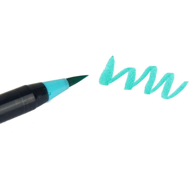 Разноцветная мягкая ручка с мягкой щетиной, каллиграфическая кисть с мягкой головкой, мультяшная ручка, красивая водная цветная ручка, кисть, цветной весенний художественный маркер - Цвет: GR