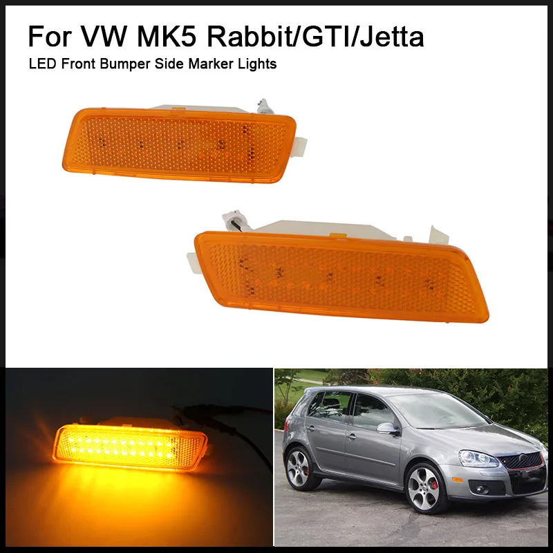 1Pair T10 Led Light For VW MK5 Jetta GTI Rabbit Turn Signal Light Front