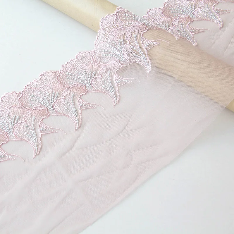 

2 Yards Width 16CM Gauze Embroidery Lace Trim For Garment DIY Craft Sewing Dress Clothing