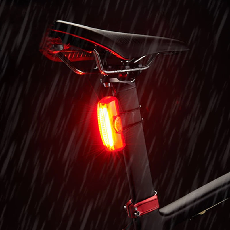 Top Waterproof Safety Bike Taillight USB Rechargeable Bicycle Riding Rear Light COB LED Bike Light with 650 mAH Built-in Battery 5