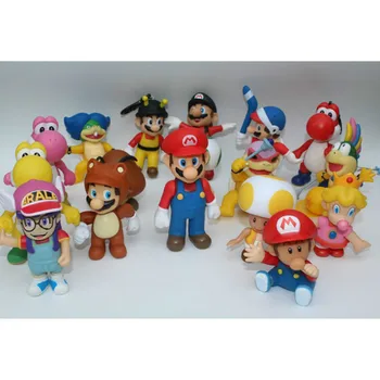 

10pcs/lot Different Stytle Super Mario Bros Kids Toys 10-13cm Children's Toy Classic Lovely Big Marios Individual Package