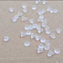 100 шт ухо Боб Силиконовые задние фиксаторы для серег ювелирных изделий и компонентов