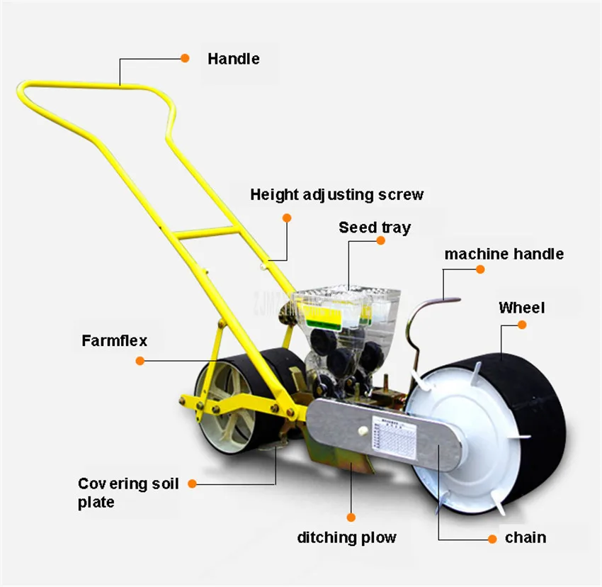Двухлинейный ряд сеялок ручной толчок сеялка машина морковь шпинат семян моркови распределители семян овощей семян сеялка инструмент