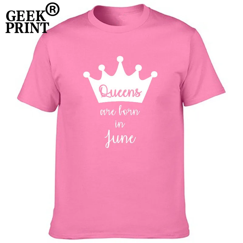 Женские топы QUEENS ARE BORN IN JUNE Months футболки с принтом женская футболка на день