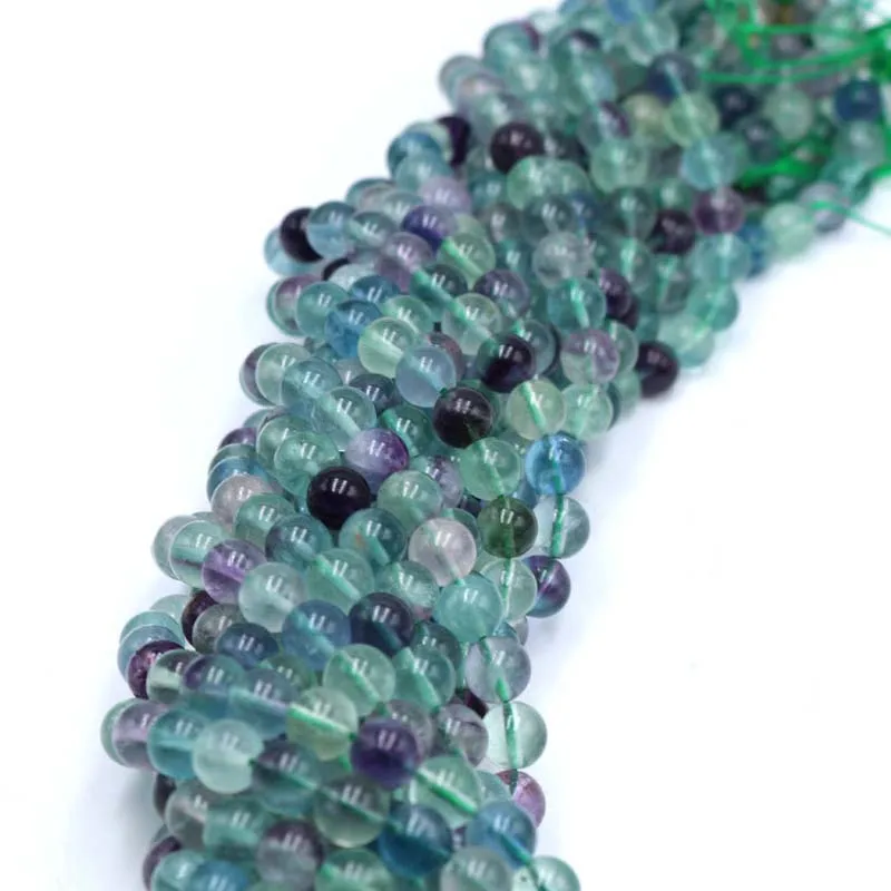 

Rainbow Fluorite Clear Gemstone 6/8/10/12MM Factory Price Sale Stone Beads for Jewelry Making DIY Natural Stone Original Undyed