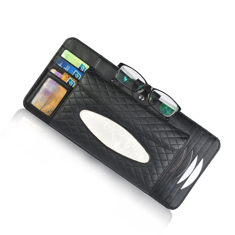 

Sun Visor Storage Pouch Bag for Card Cell Phone Pen Sunglasses Holder use microfiber leather material fashion tissue bag
