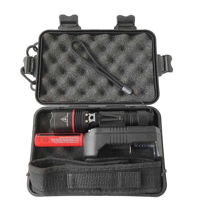 

Litwdo Z25912 LED Flashlight Light Torch CREE XM-L2 U3 Chip Lanterna waterproof Flashlight Power by 18650 rechargeable battery